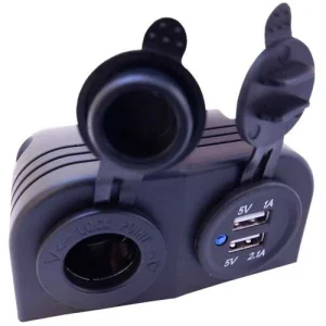 12 V och USB uttag  utanpåliggande