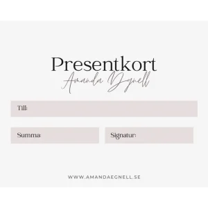 Presentkort Amanda Egnell